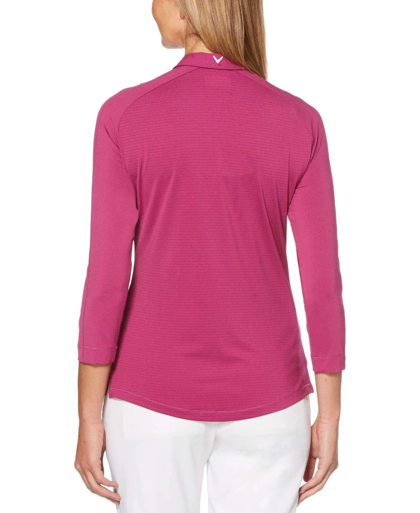 Womens 3/4 Sleeve Swing Tech™ Shadow Stripe Polo