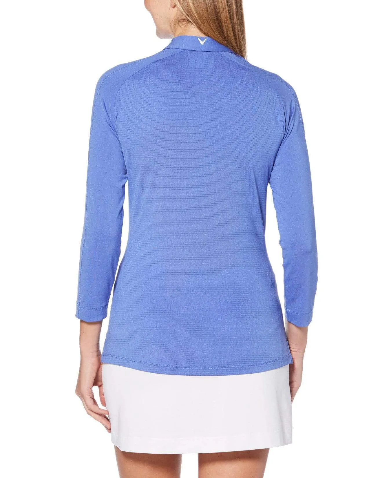 Womens 3/4 Sleeve Swing Tech™ Shadow Stripe Polo