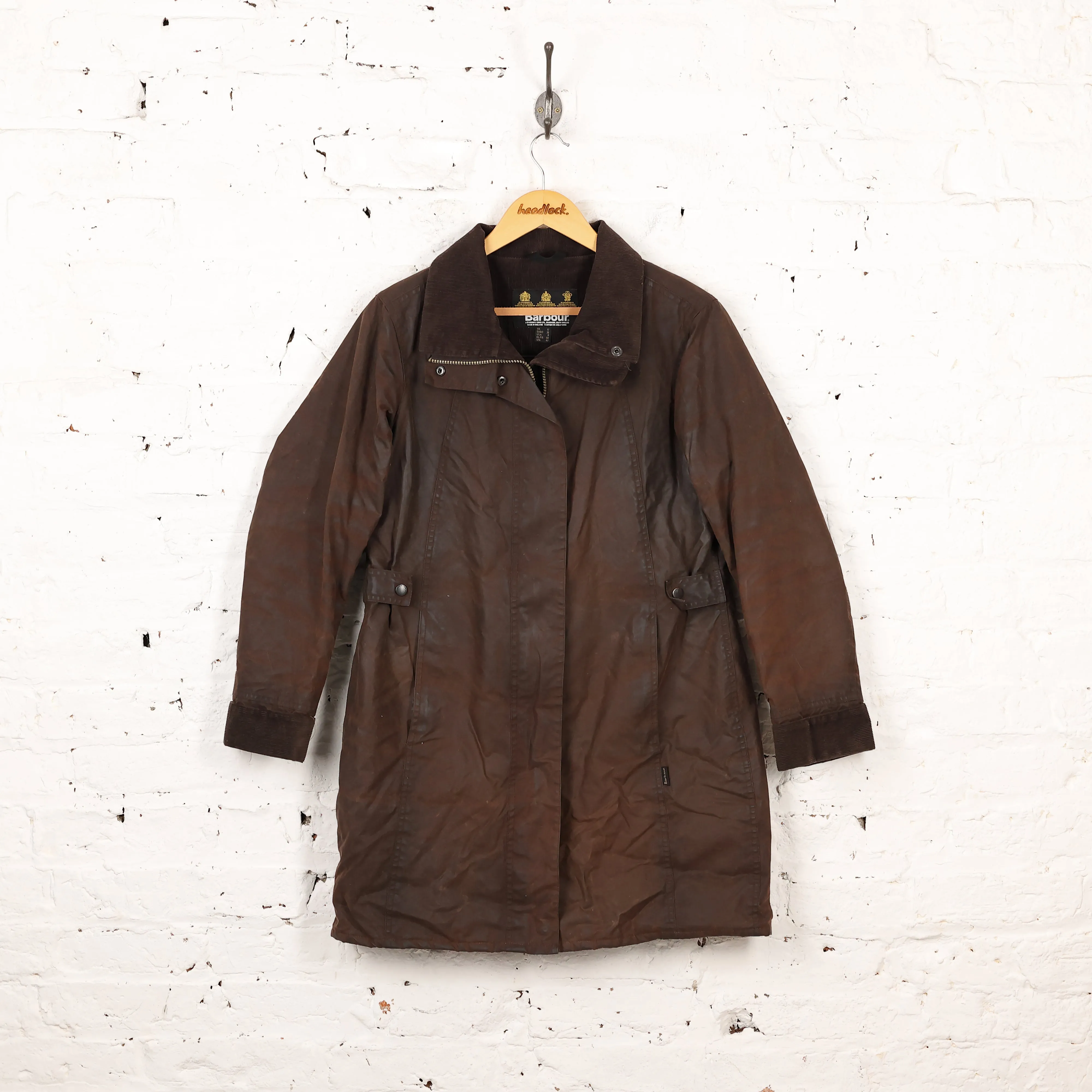 Women's Barbour A Line Newhampshire Wax Jacket Coat - Brown - Women's M