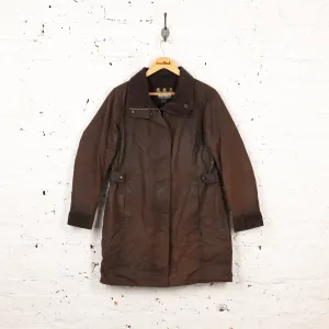 Women's Barbour A Line Newhampshire Wax Jacket Coat - Brown - Women's M