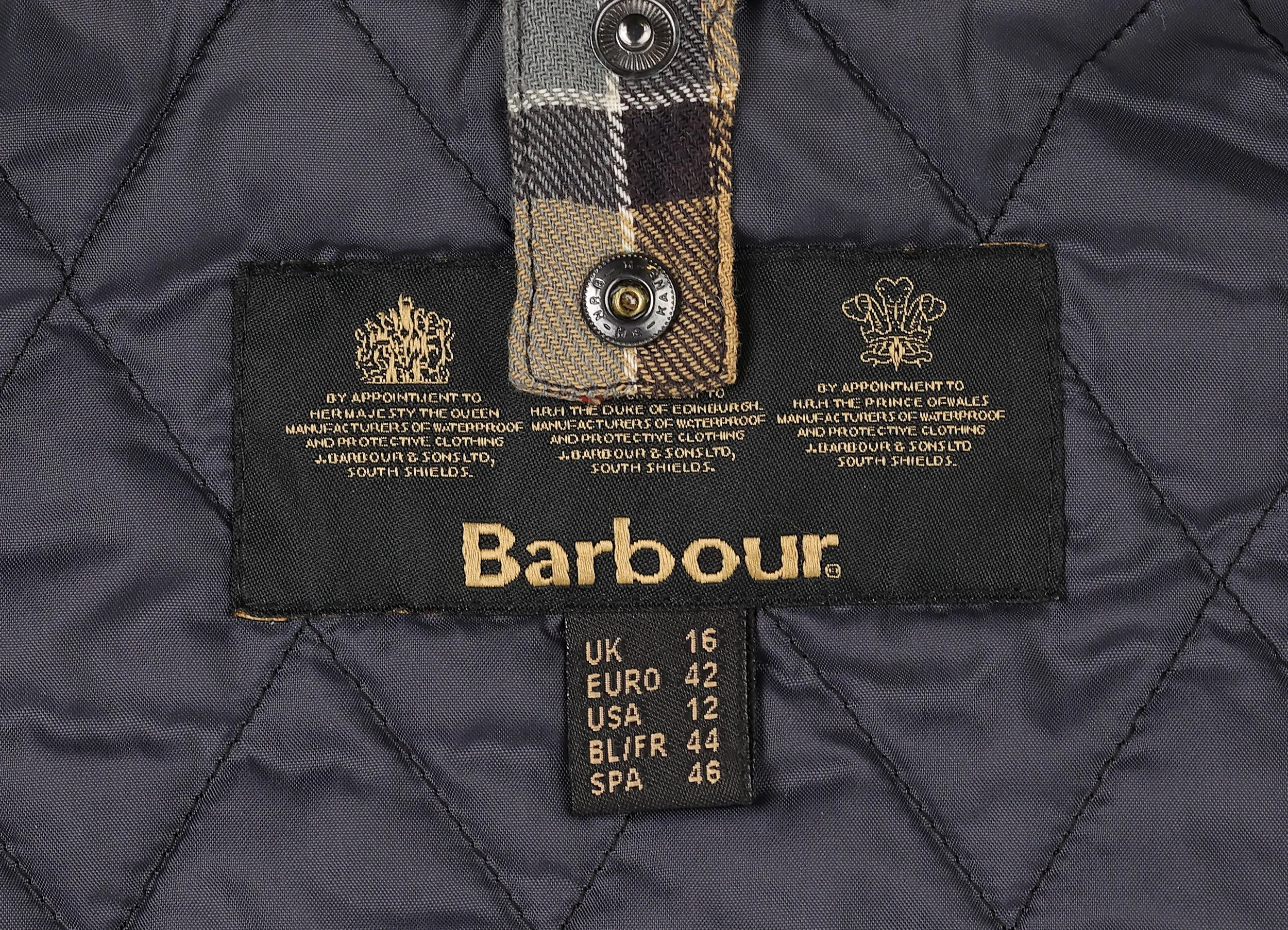 Women's Barbour Belsay Wax Jacket - Blue - Women's L