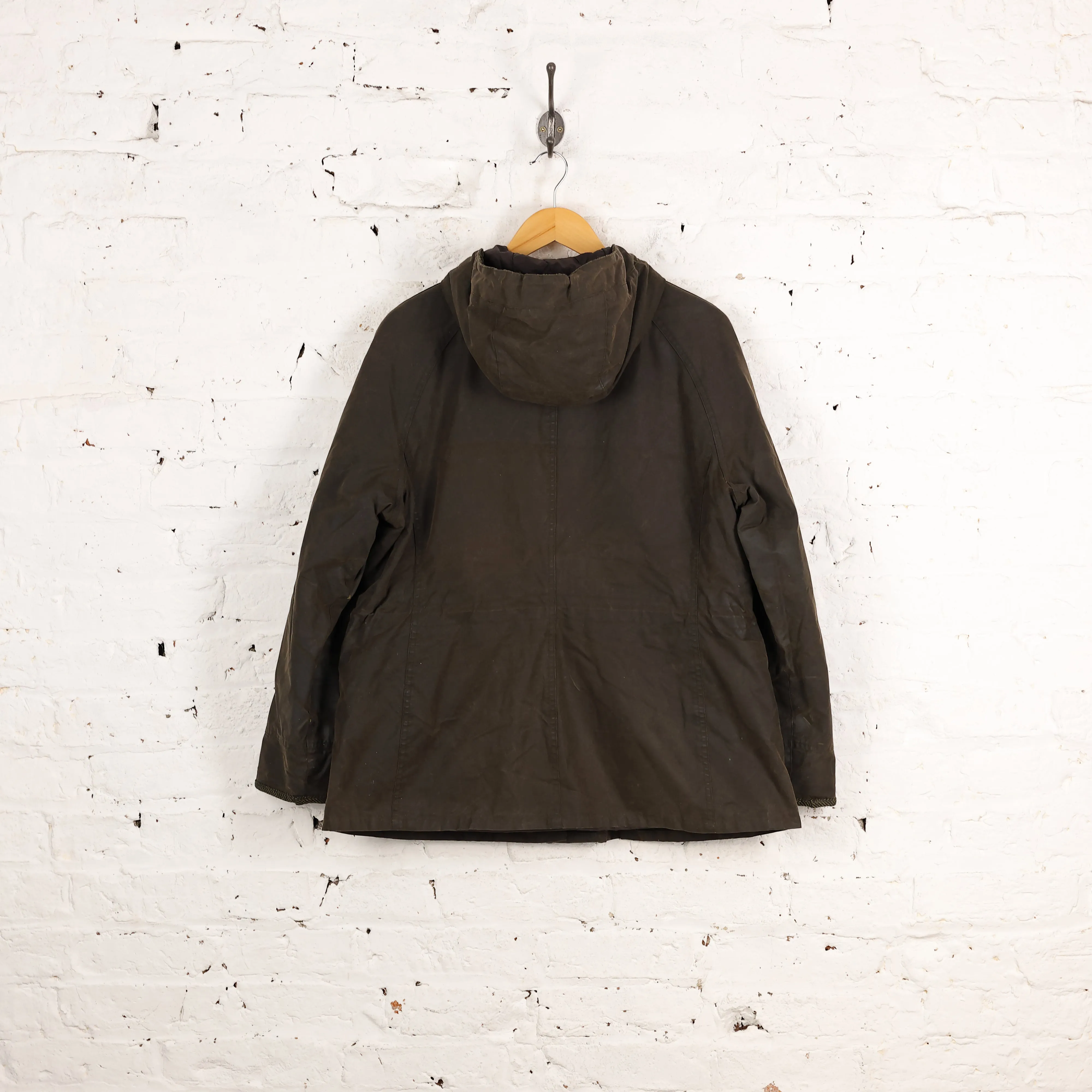 Women's Barbour Elkhorn Wax Jacket Coat - Green - Women's XL