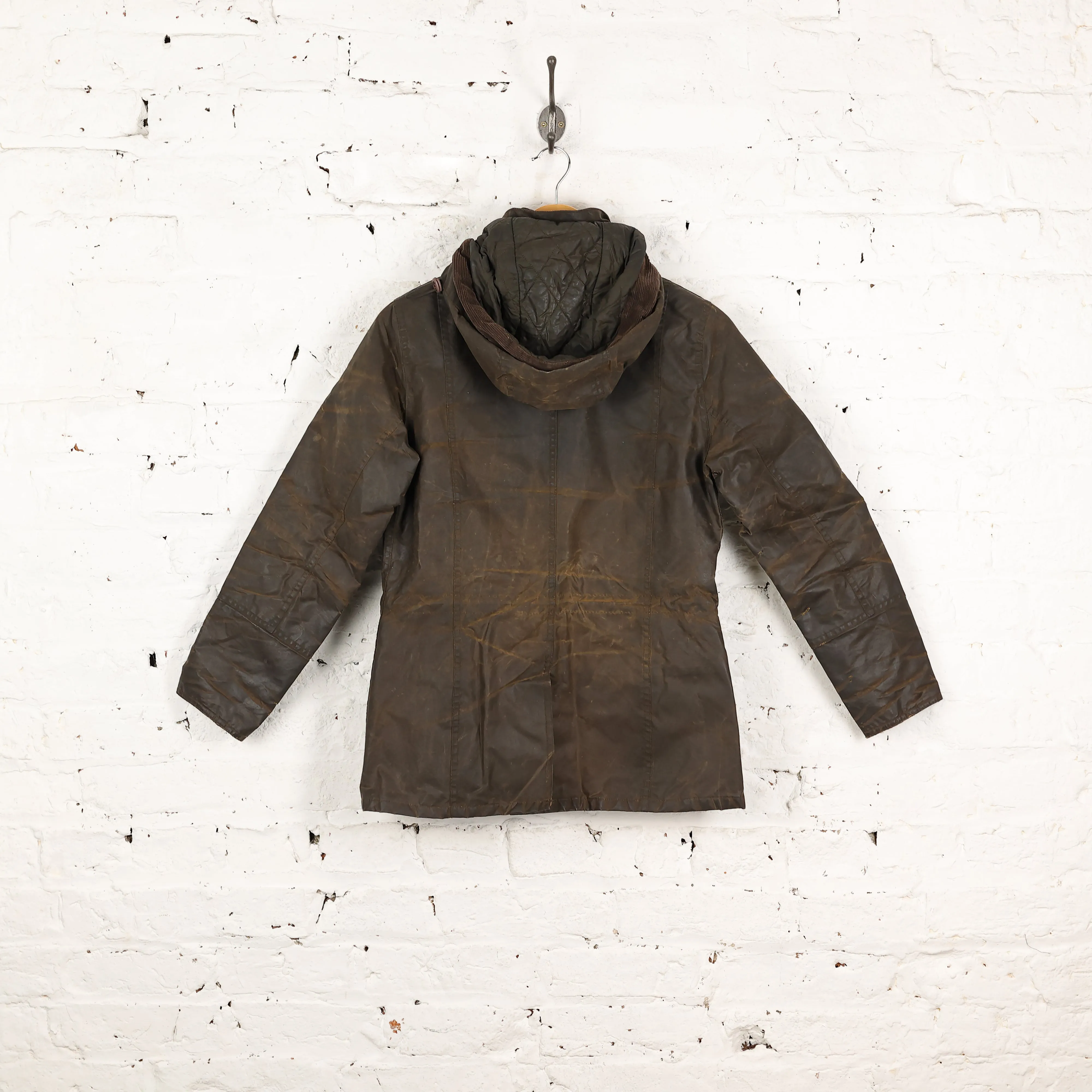 Women's Barbour Faye Drawstring Wax Jacket - Brown - Women's S