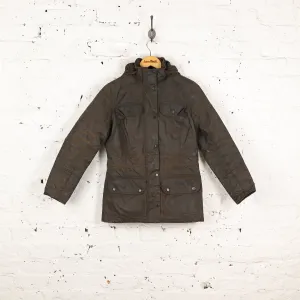 Women's Barbour Faye Drawstring Wax Jacket - Brown - Women's S