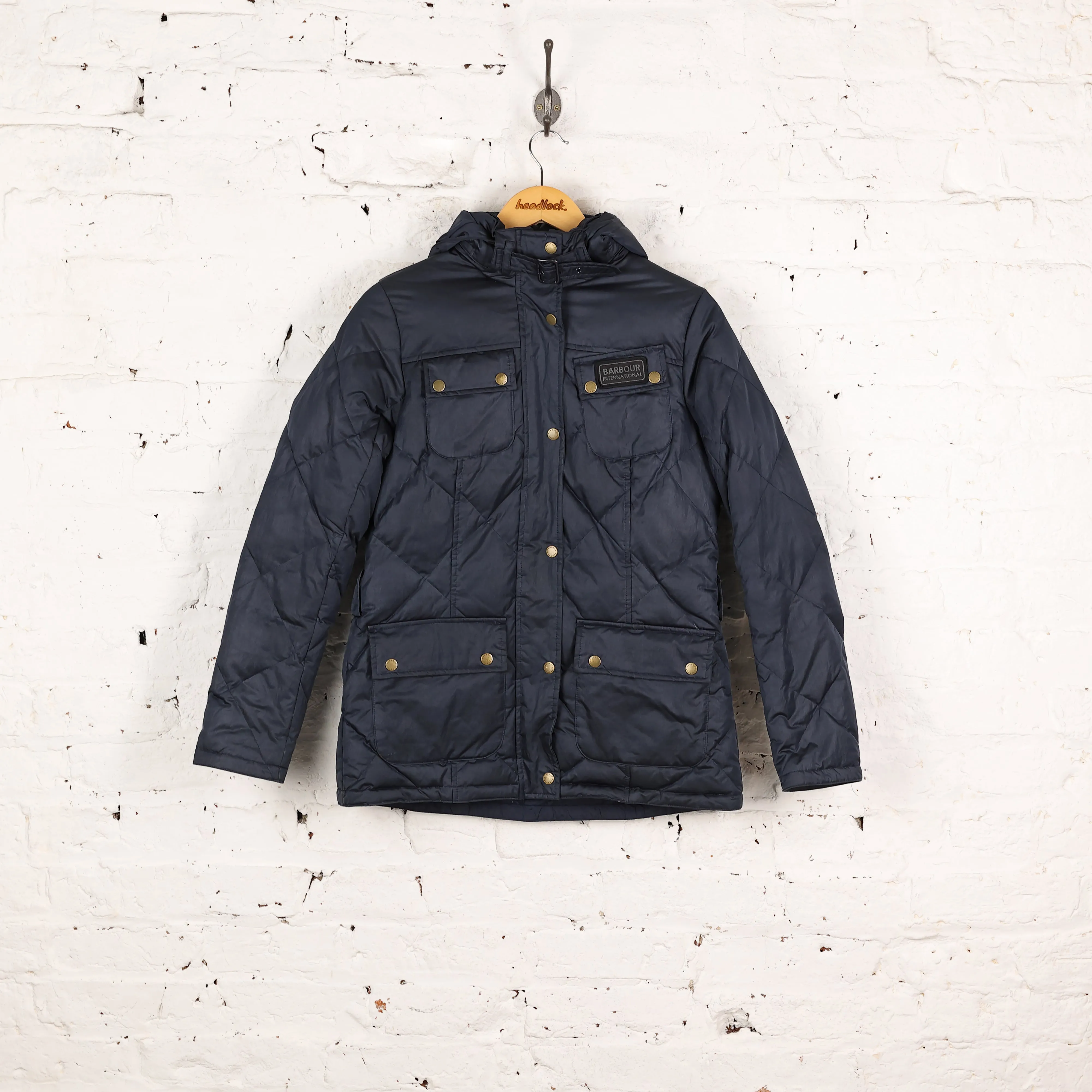 Women's Barbour International Nation Down Jacket Coat - Blue - Women's M