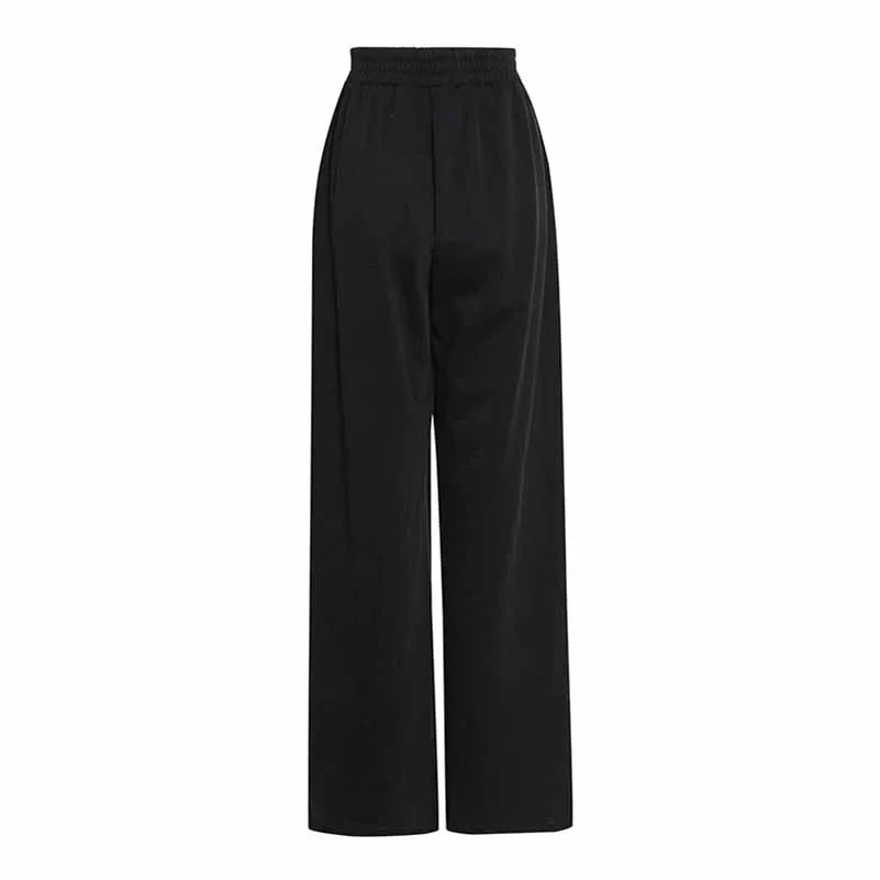 Women's black Strapless Pantsuit Casual Crop   Wide Legs Pants Suit