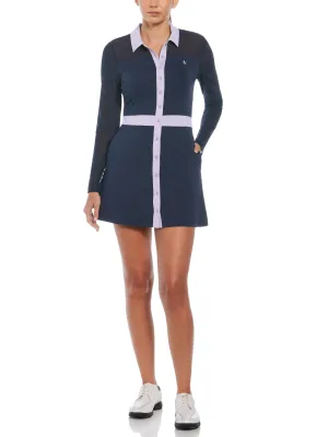 Women's Color Block Shirtdress