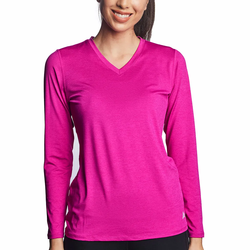 Women's Cooling V-Neck Long Sleeve T-Shirt - CLOSEOUT