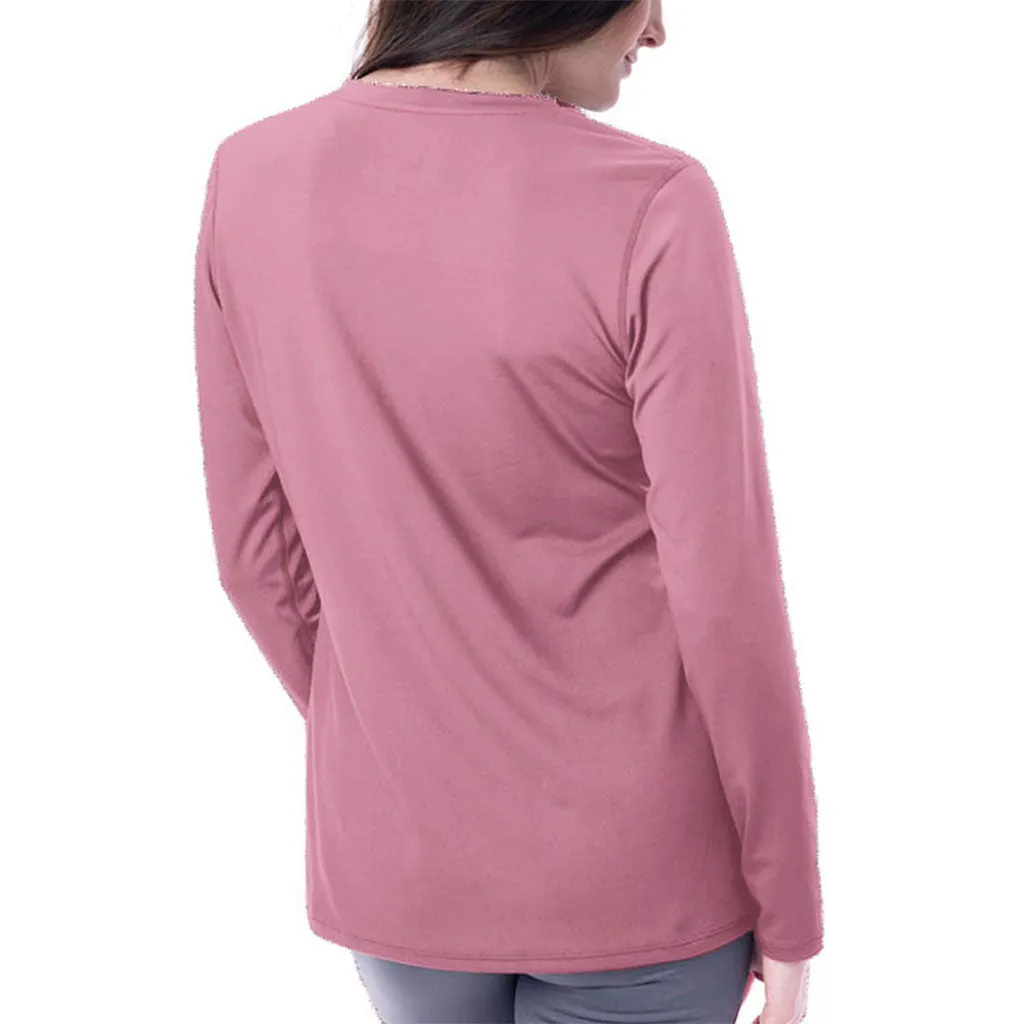 Women's Cooling V-Neck Long Sleeve T-Shirt - CLOSEOUT
