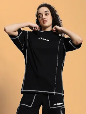 WOMEN'S DYNAMIC OVER-SIZED CLASSIC T-SHIRT (BLACK)