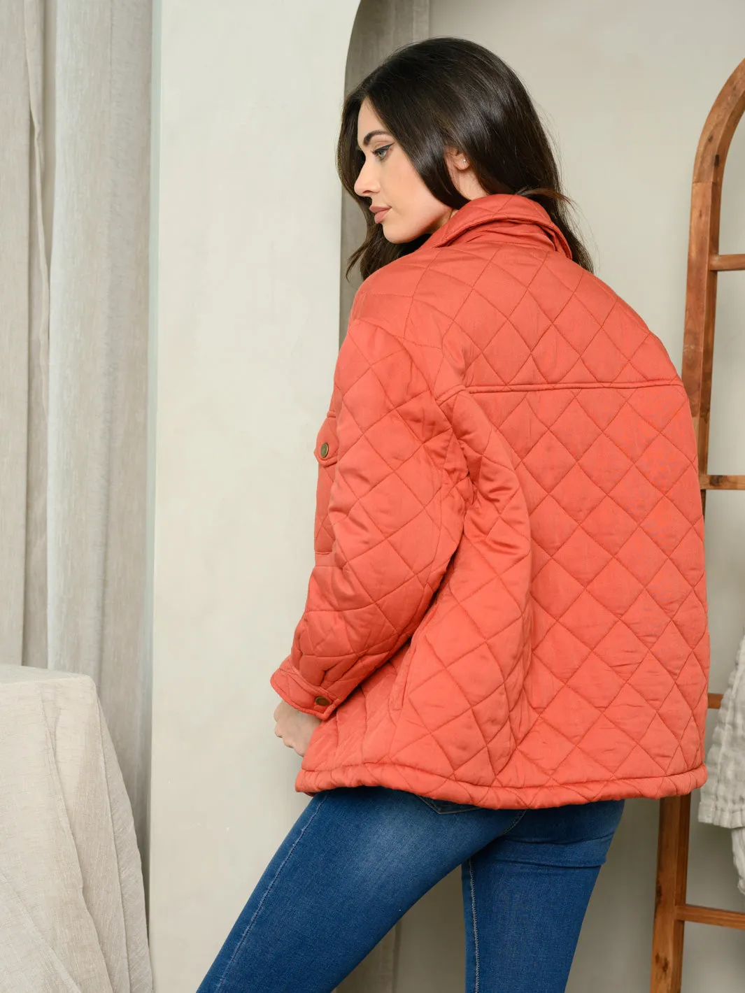 WOMEN'S LONG SLEEVE QUILTED JACKET