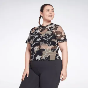 Women's MYT Allover Print Mesh T-Shirt (Plus Size)