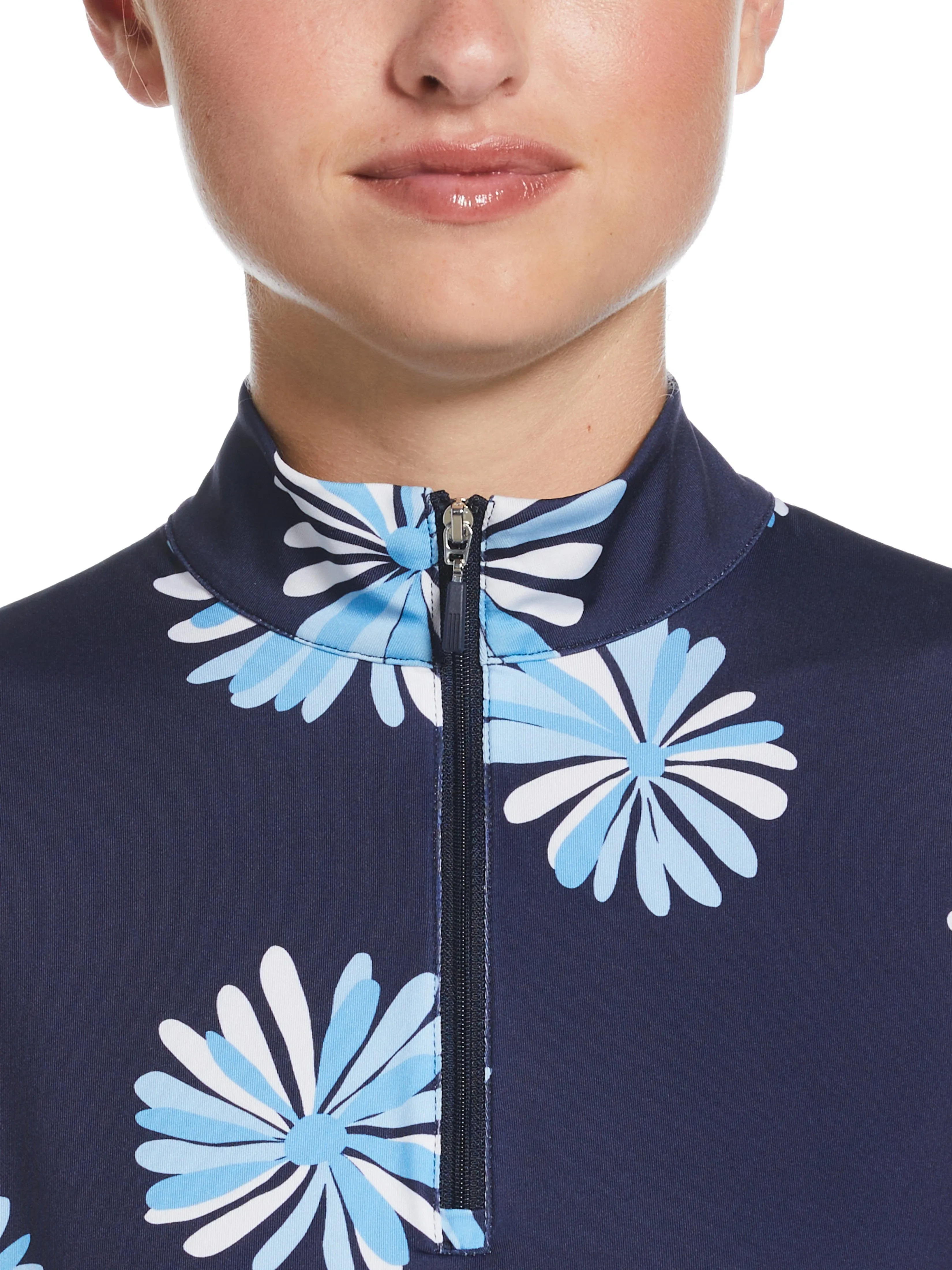 Women's Open Floral Long Sleeve Printed Sun Protection