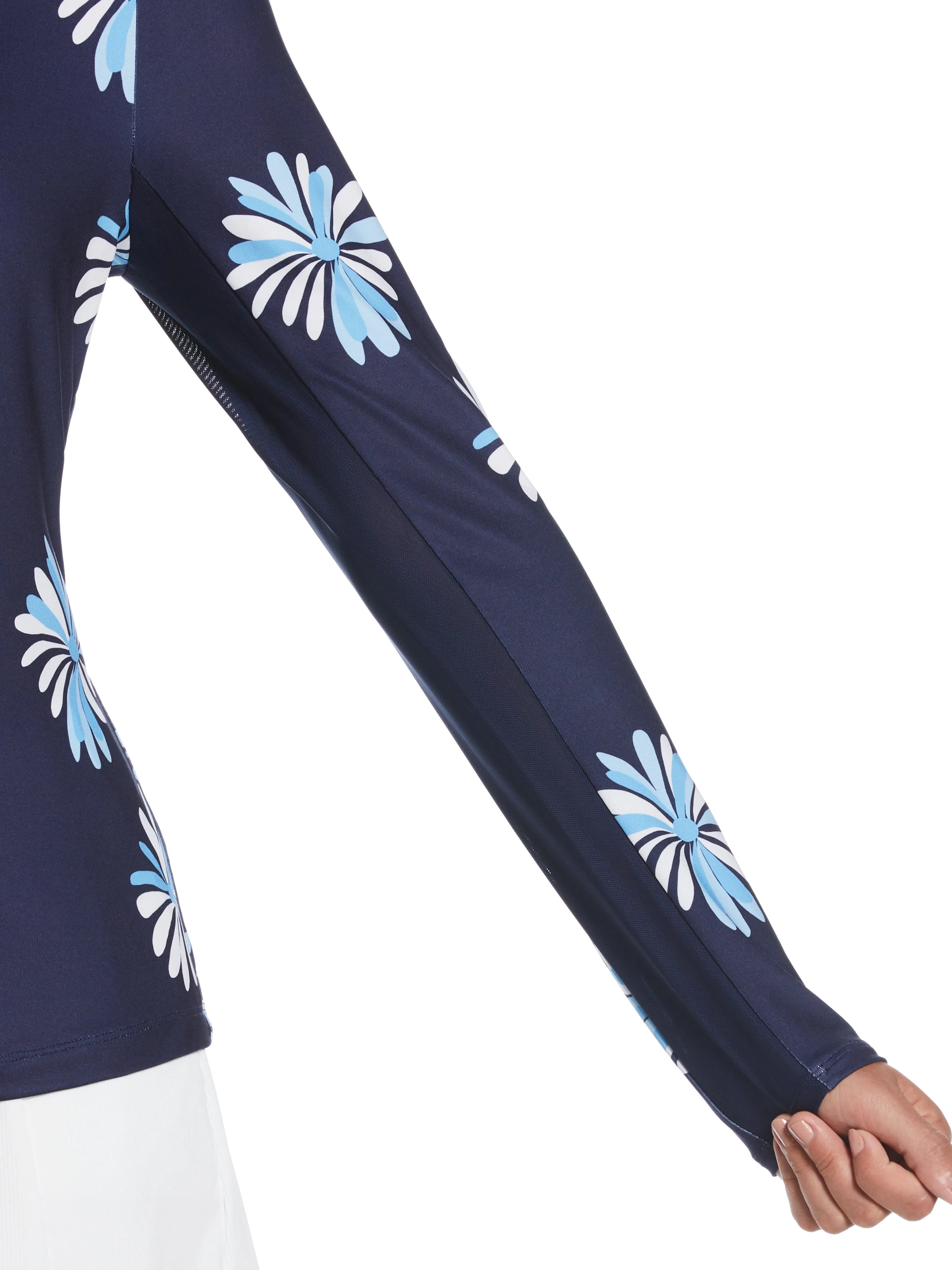 Women's Open Floral Long Sleeve Printed Sun Protection
