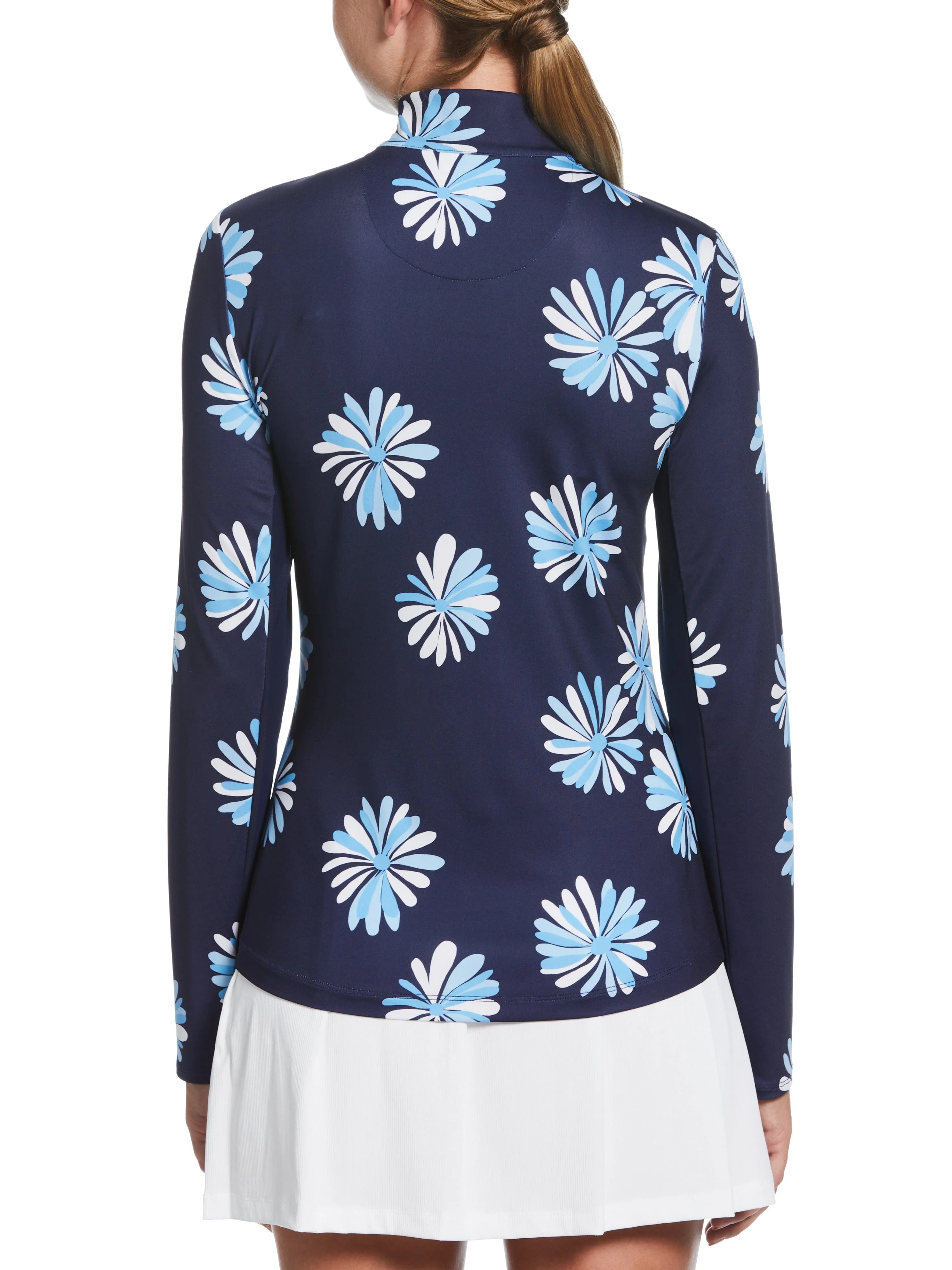 Women's Open Floral Long Sleeve Printed Sun Protection