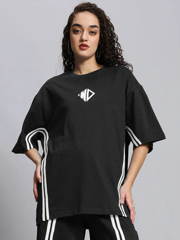 WOMEN'S OUTLOOK OVER-SIZED T-SHIRT (BLACK)