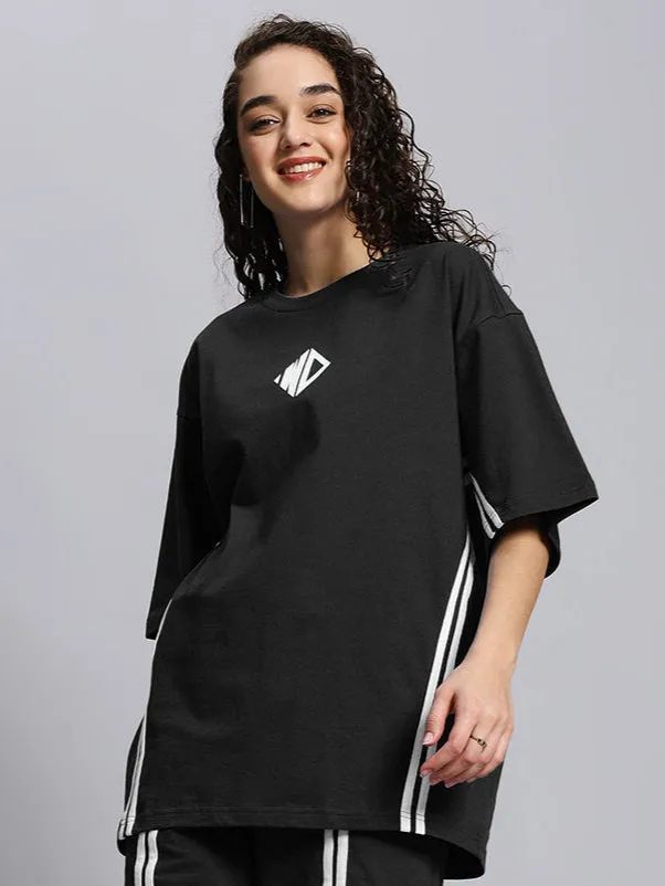 WOMEN'S OUTLOOK OVER-SIZED T-SHIRT (BLACK)