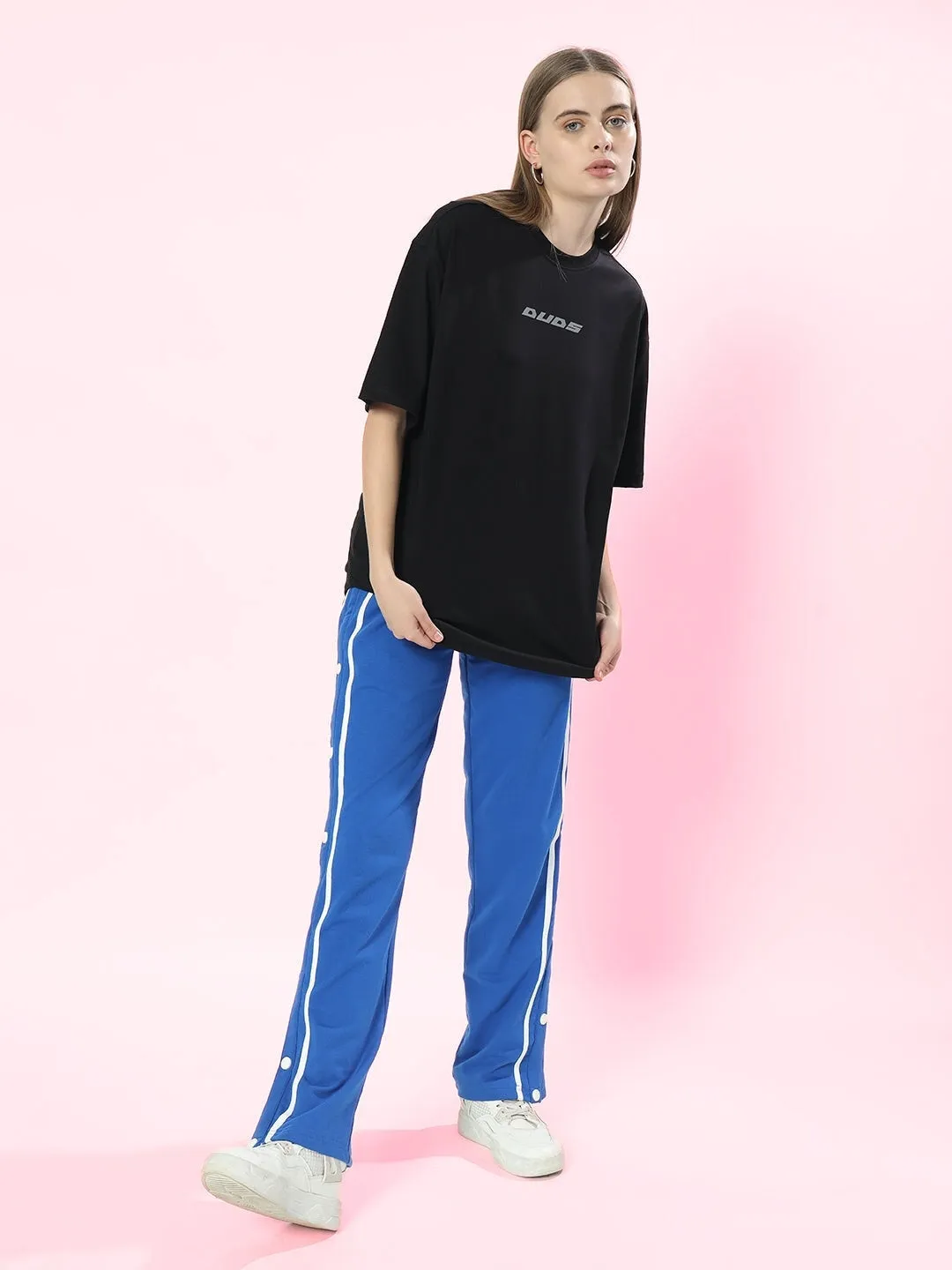 Women's Pulsating Rhythms Reflector Over-Sized T-Shirt (Black)
