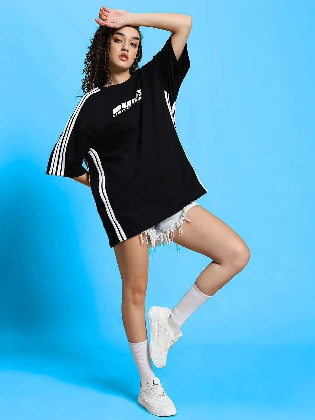 WOMEN'S RODDY OVER-SIZED CLASSIC T-SHIRT (BLACK)