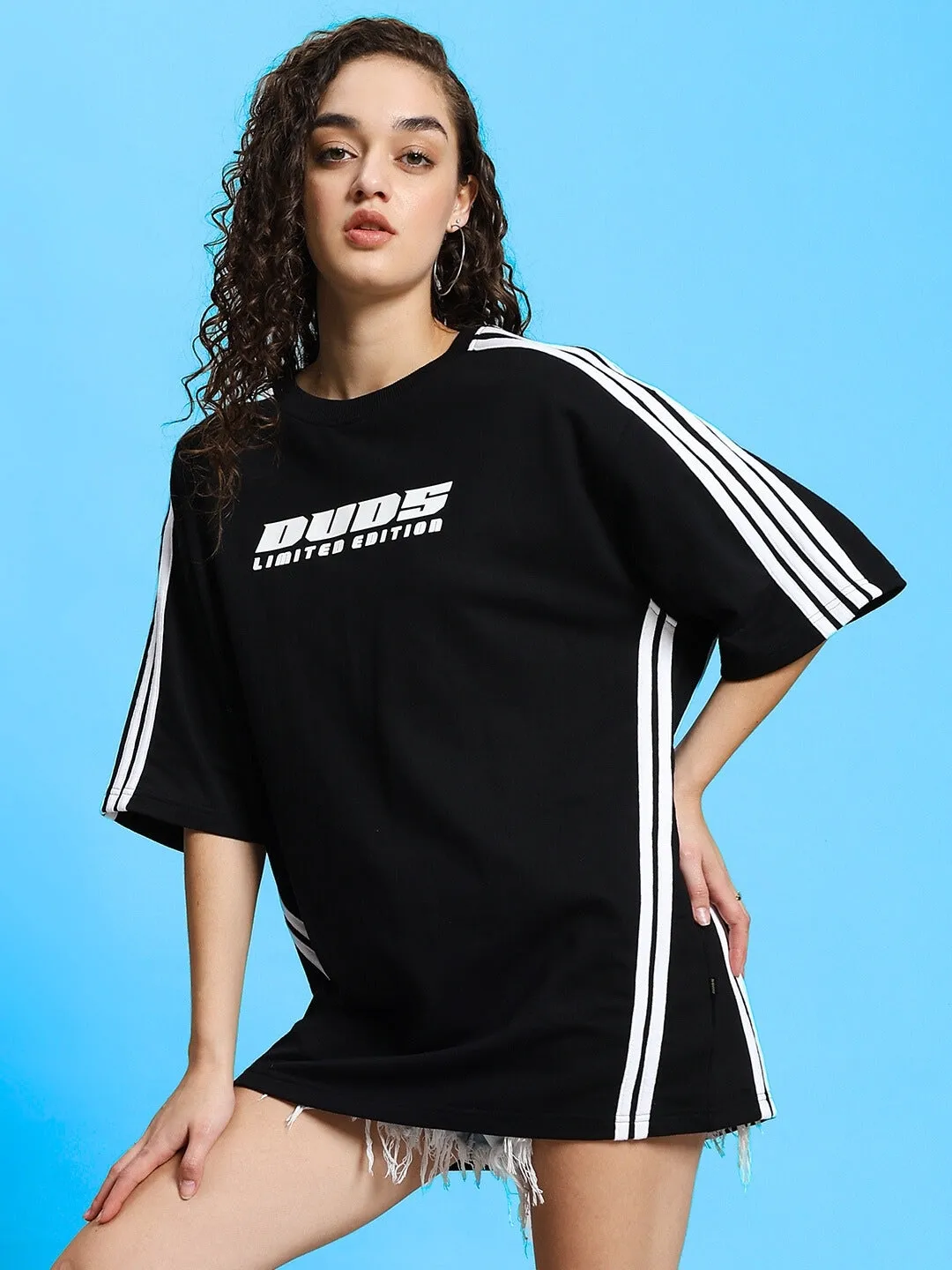 WOMEN'S RODDY OVER-SIZED CLASSIC T-SHIRT (BLACK)