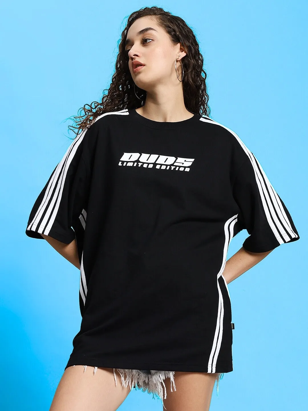 WOMEN'S RODDY OVER-SIZED CLASSIC T-SHIRT (BLACK)
