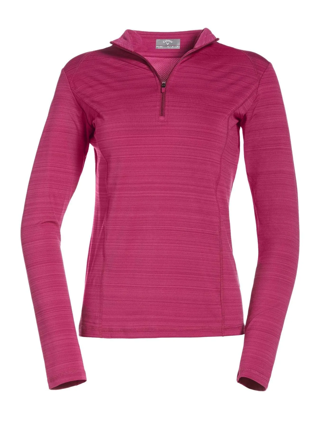 Womens Solid 1/4 Zip Pull Over Shirt