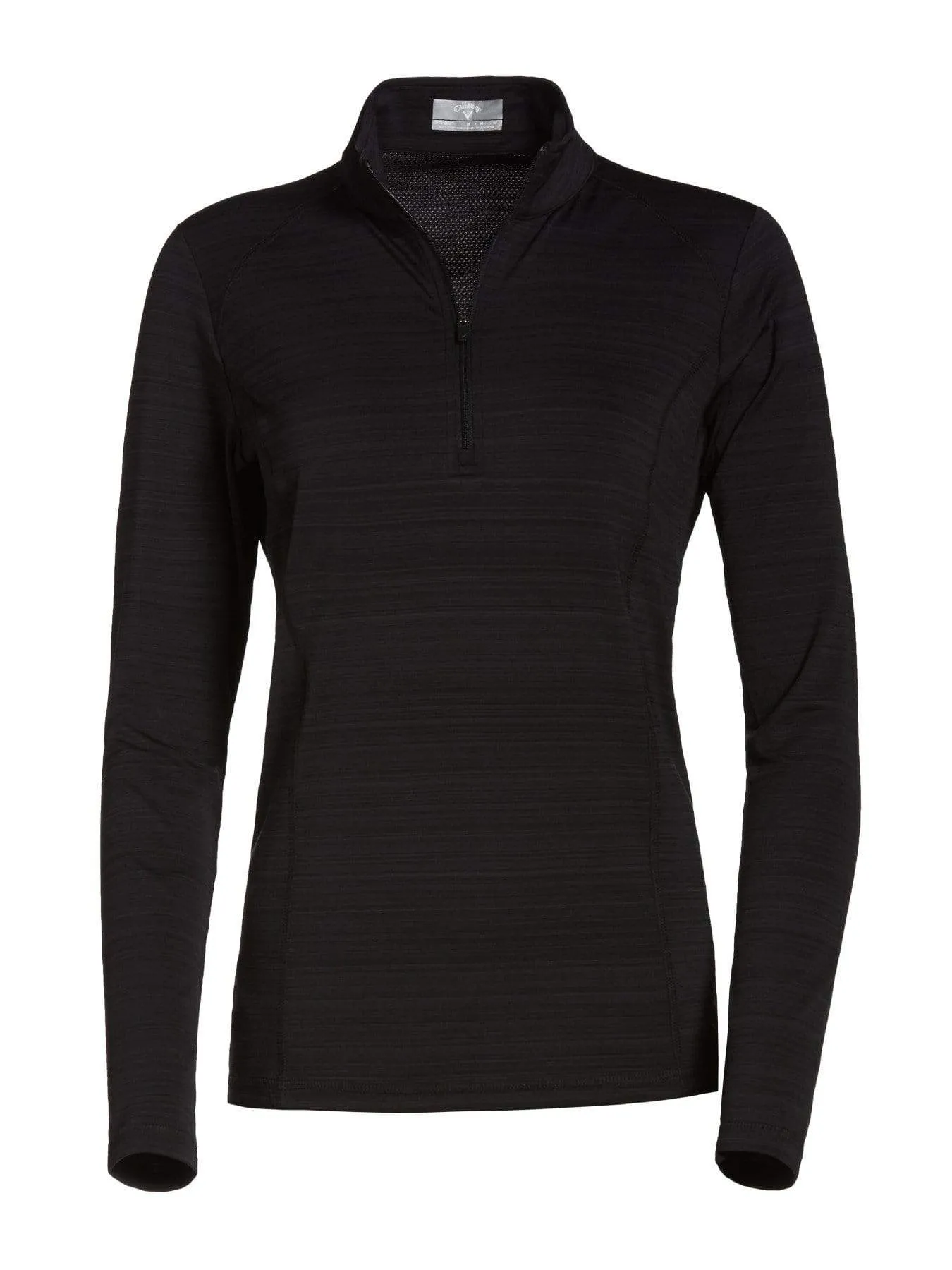 Womens Solid 1/4 Zip Pull Over Shirt