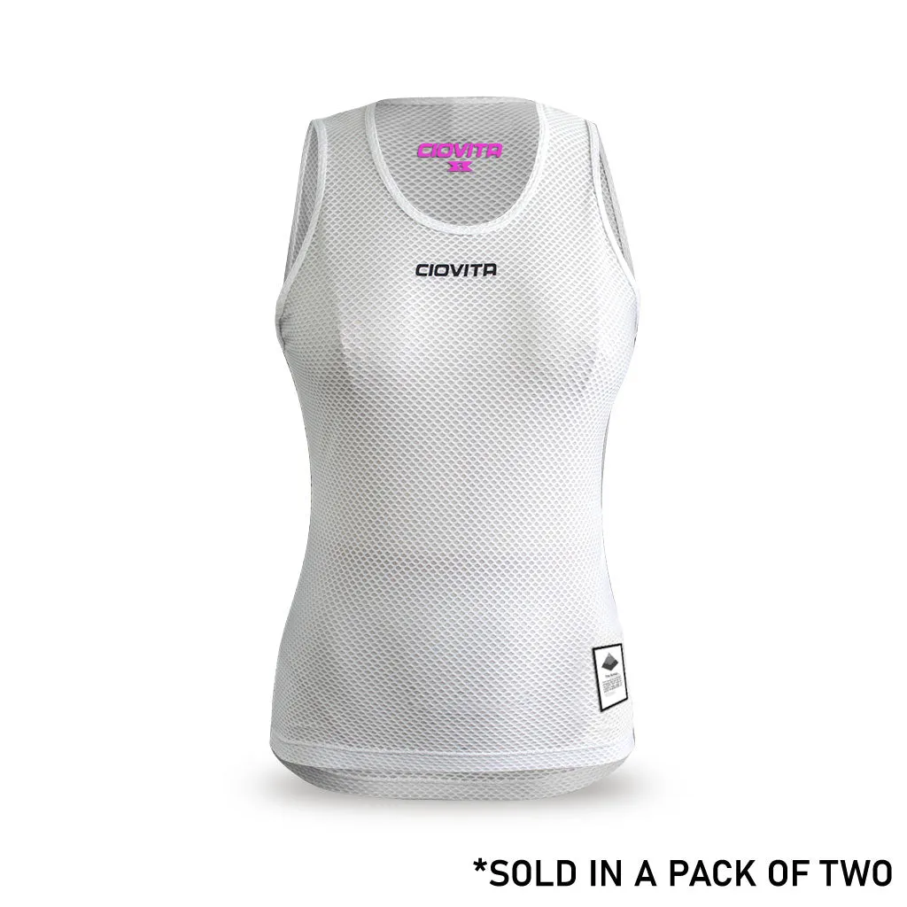 Women's Strato Undervest (2pk white and black)