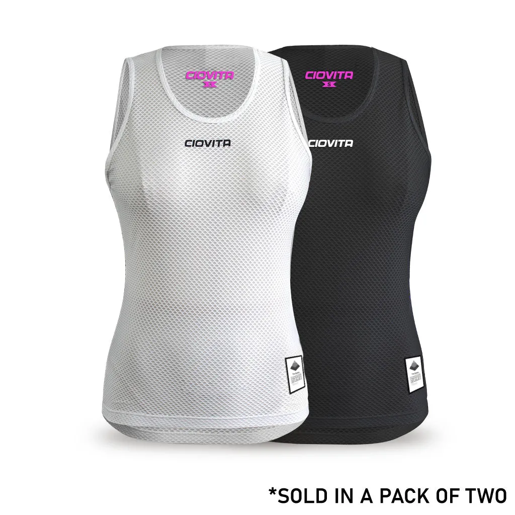 Women's Strato Undervest (2pk white and black)