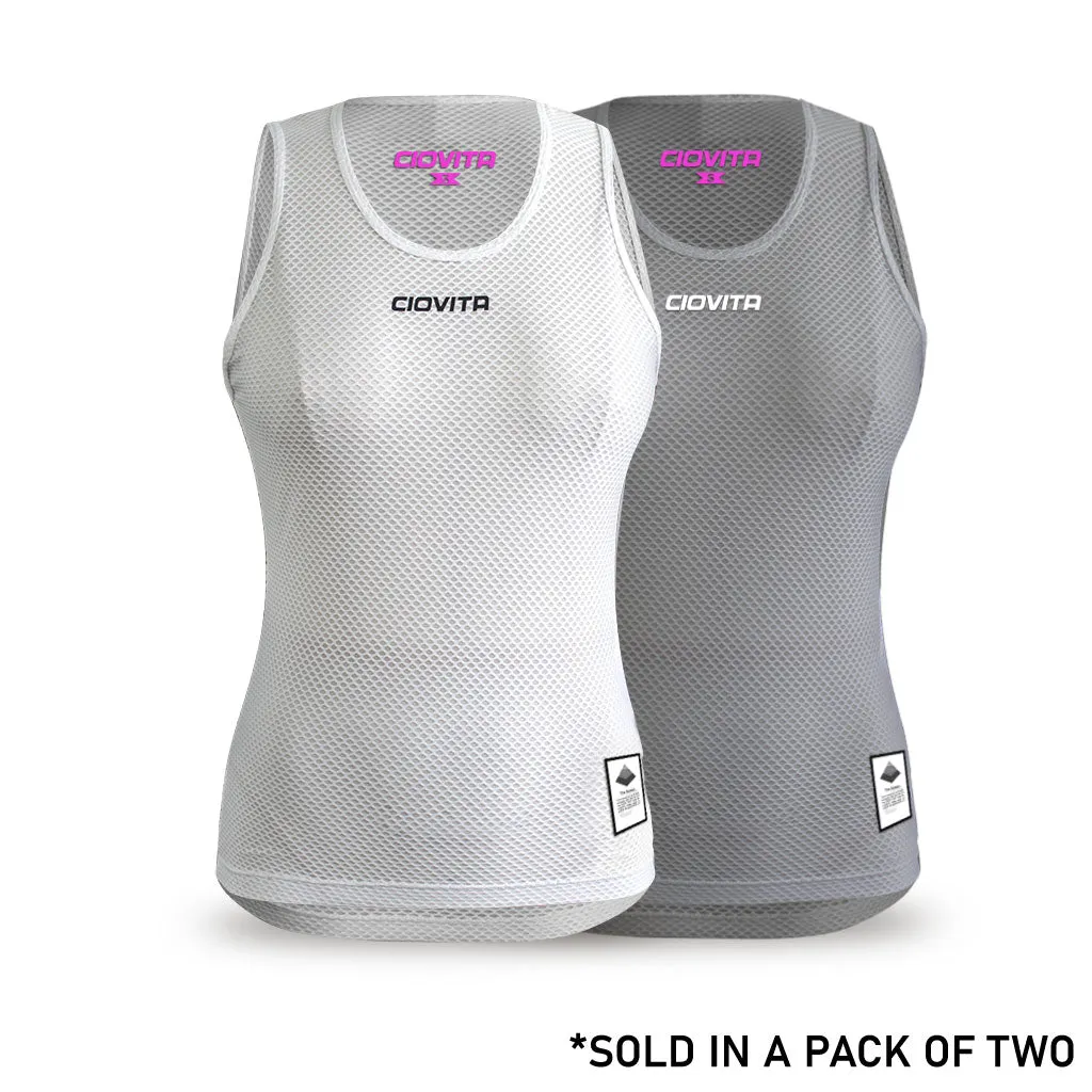 Women's Strato Undervest (2pk white and grey)