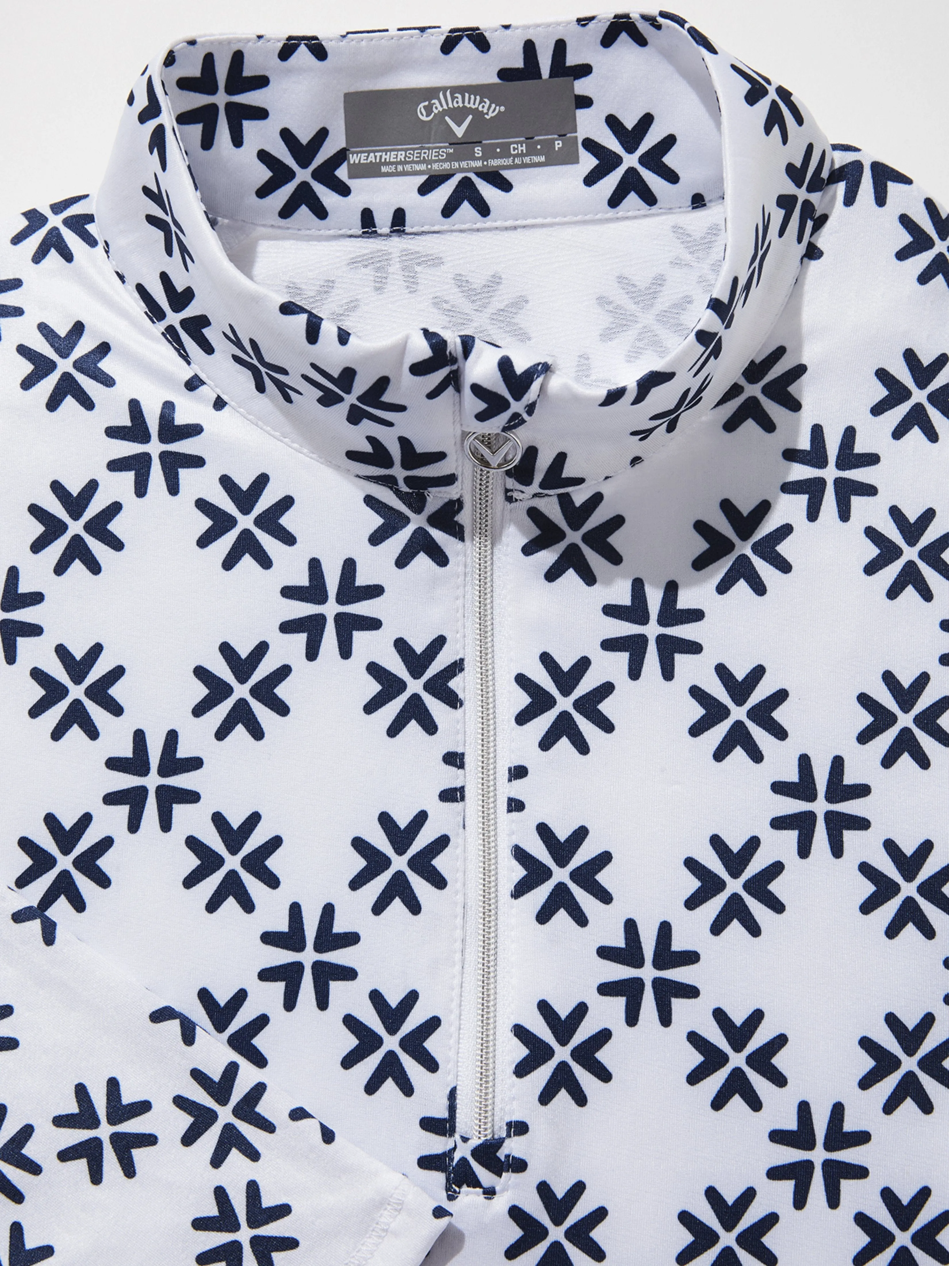 Womens Swing Tech™ Chevron Floral Print Sun Protection 1/4 Zip Pullover