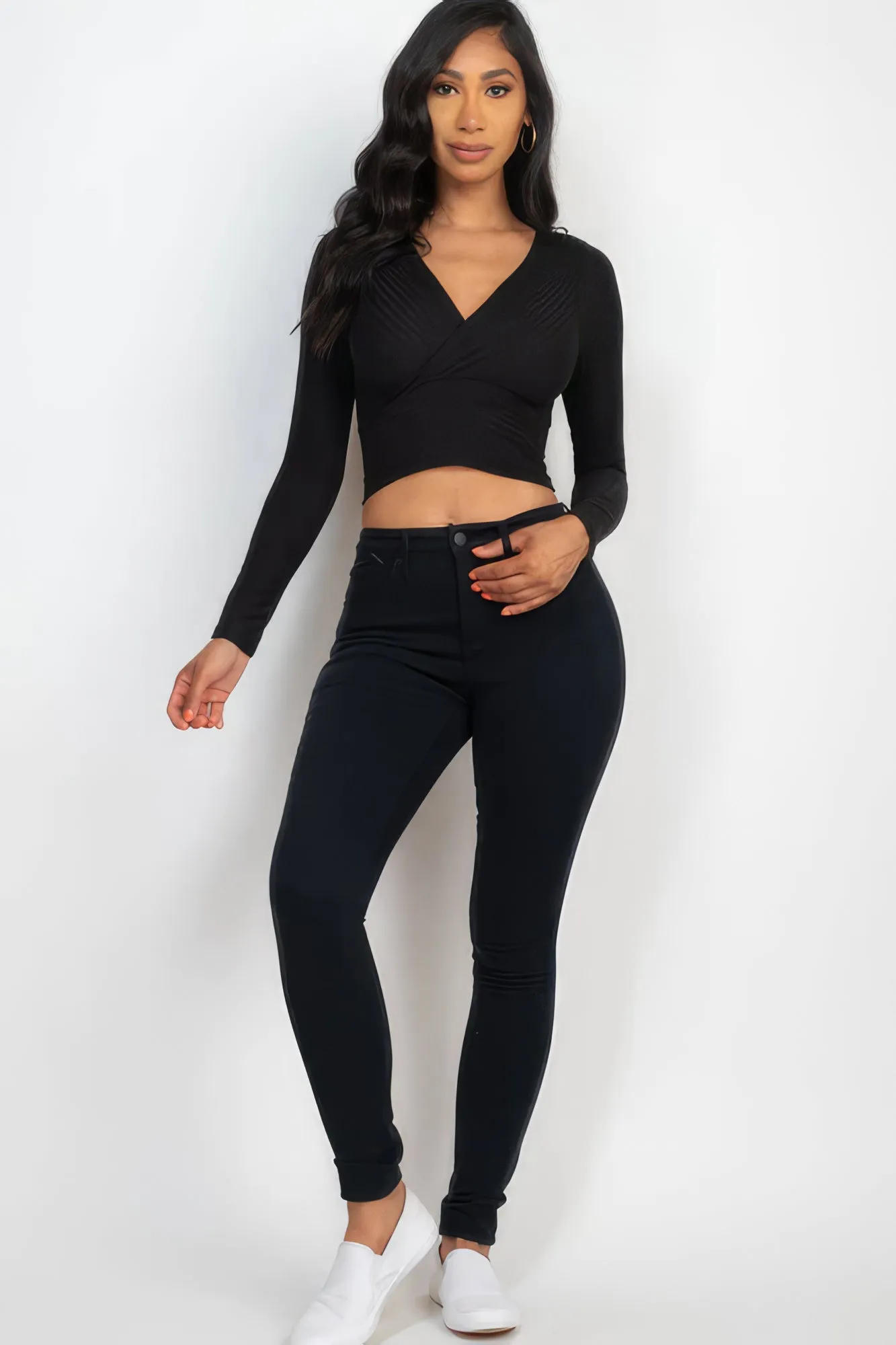 Wrapped Long Sleeve Top