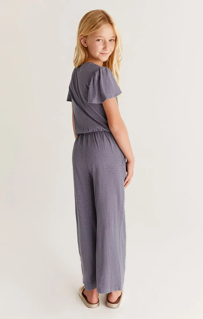 Z Supply Girls Ariella Slub Jumpsuit - Indigo