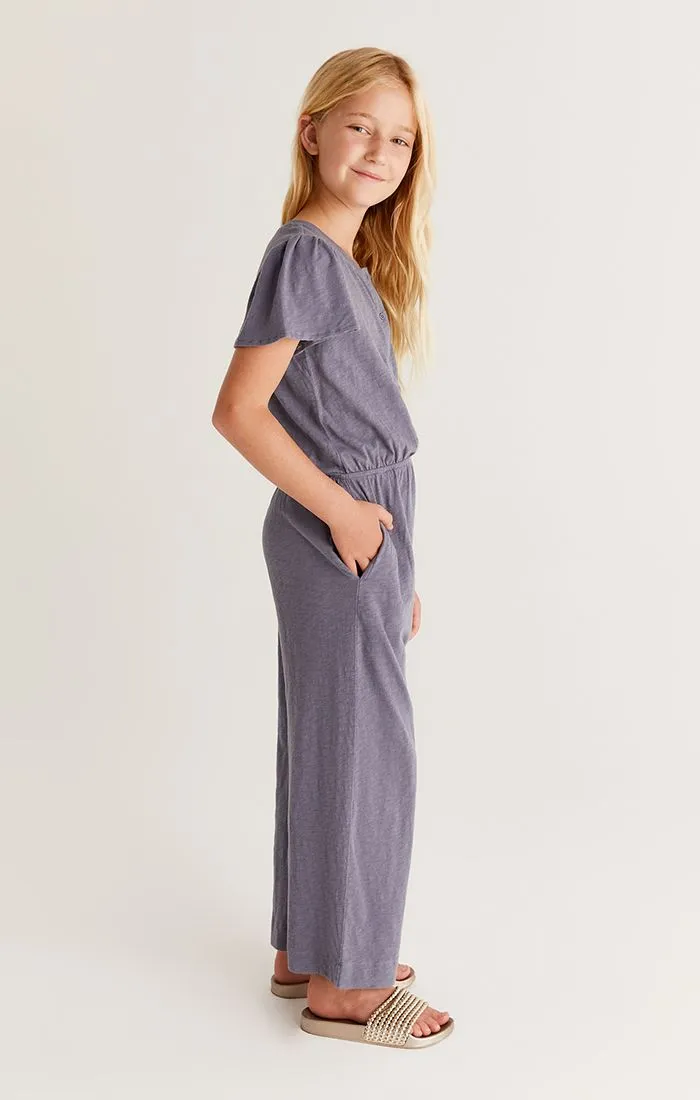 Z Supply Girls Ariella Slub Jumpsuit - Indigo