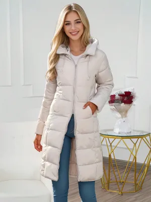 ZAYNA Women's Hooded Winter Quilted Parka Coat