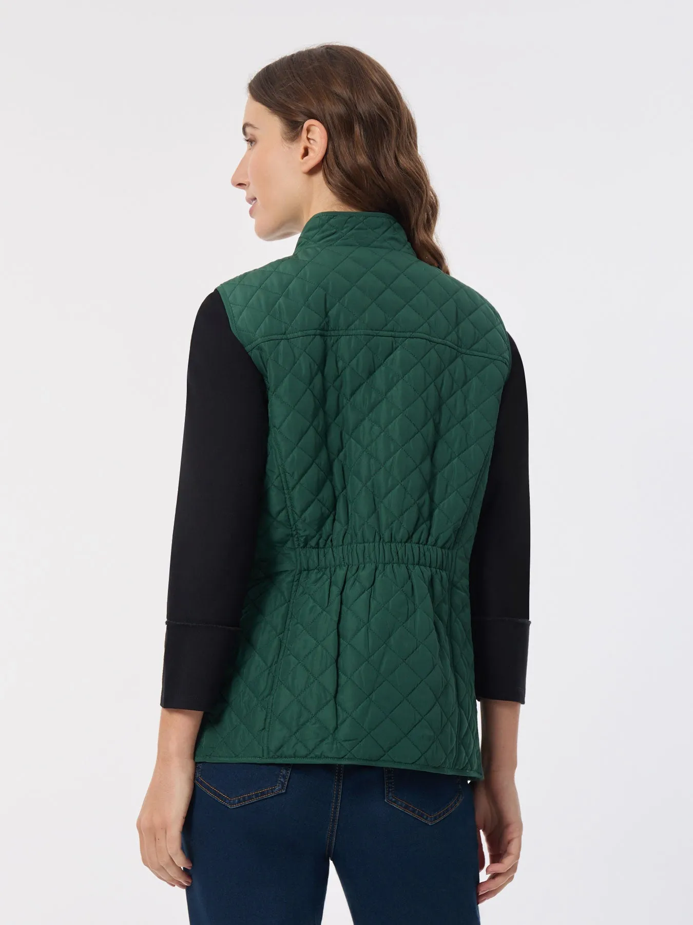 Zip-Front Quilted Vest